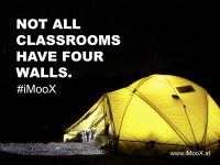 Text: Not all classrooms have four walls - Zelt als Klassenzimmer